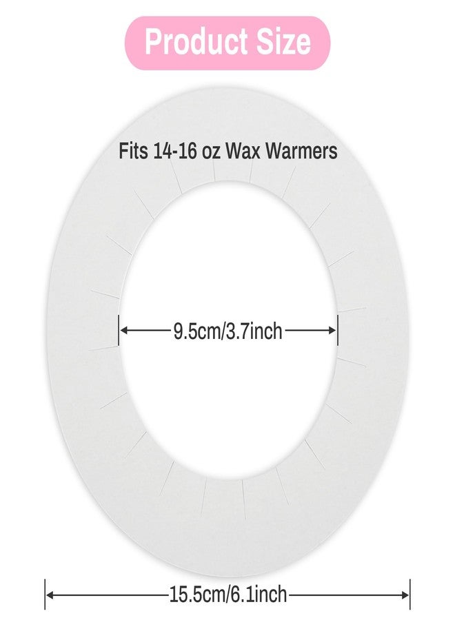 RAQEHO Wax Collars for Wax Pot - 50PCS Disposable Coated Paper Protective Clean Collar for 14oz Wax Warmer Melting Pot for Hair Removal Women Wax Bath Accessories Esthetician Professional Supplies - Image 2